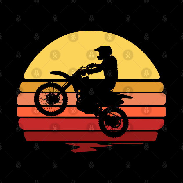 Dirt Biking - Dirt Biker Sunset by Kudostees