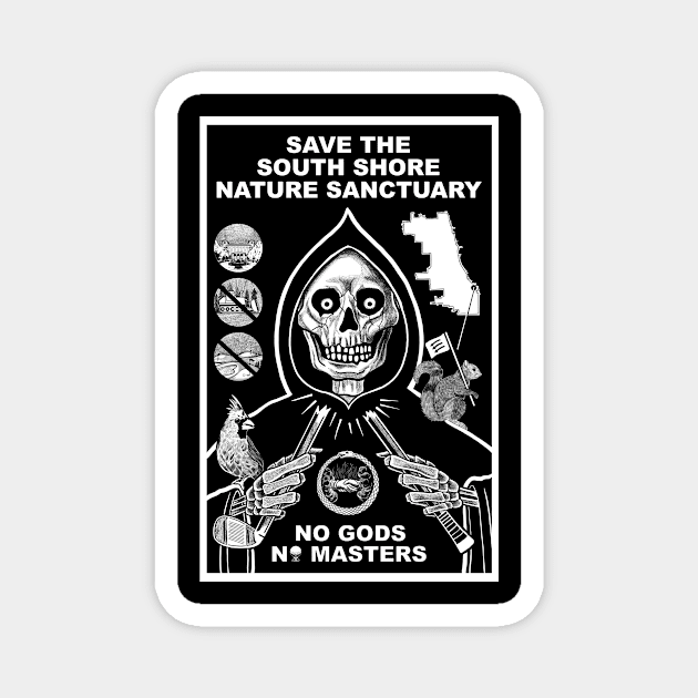 No Gods No Masters (transparent) Magnet by South Side Parks