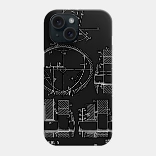 Rotary Pistol Engine Vintage Patent Hand Drawing Phone Case