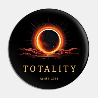 TOTALITY 2024 Total Solar Eclipse Watching Space Fan Pin