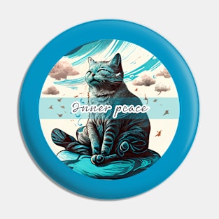 Inner Peace - Meditating Cat Pin