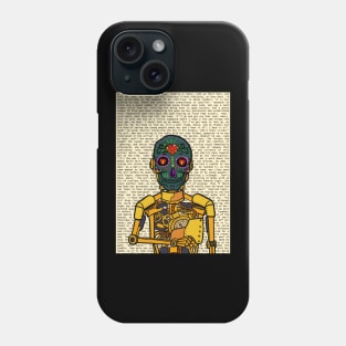 Golden Chronicles: Oliver Twist" - Unique Golden RobotMask NFT with MexicanEye Color and GlassSkin Color Phone Case