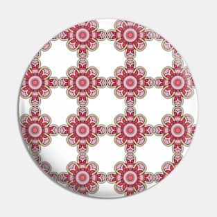 Cute Red Floral Pattren Design Pin