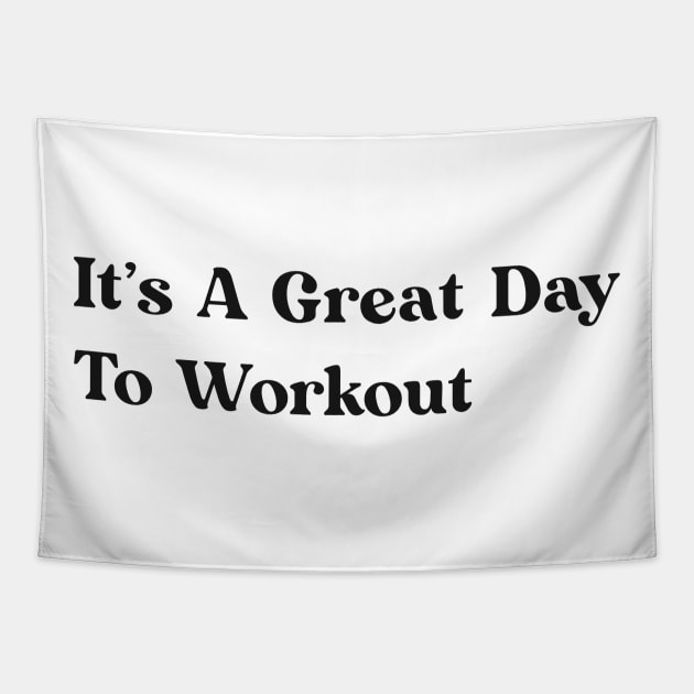 Workout Exercise Text Design Simple Shirt Gift for Gymrat Gift for Personal Trainer Gift Positive Motivational Inspiring Inspirational Tapestry by mattserpieces