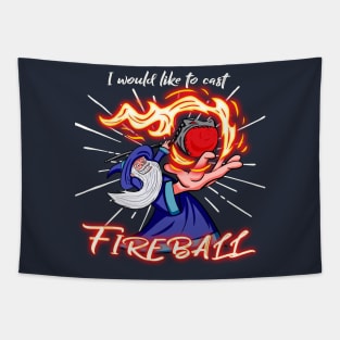 I Cast Fireball! Tapestry