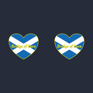 Bridge of Earn Scotland UK Scotland Flag Heart T-Shirt