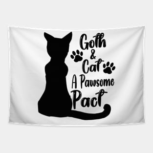 Goth & Cat: A Pawsome Pact Tapestry