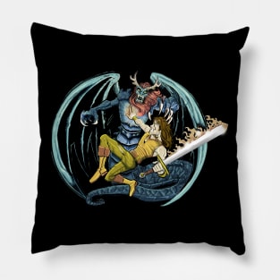 Knight Vs. Dragon Pillow