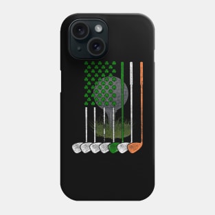 Irish American Flag Vintage Golf Flag St Patricks Day Phone Case