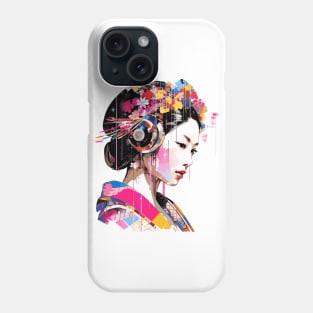 Japanese Woman Portrait Geisha Tradition Culture Abstract Phone Case