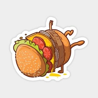 Breakdancing Hamburger Magnet