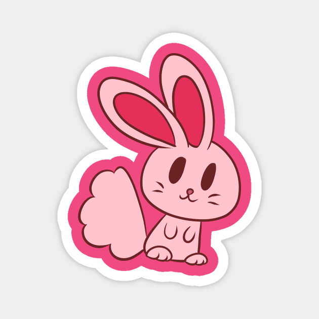 Adorable Light Pink Bunny Magnet by saradaboru