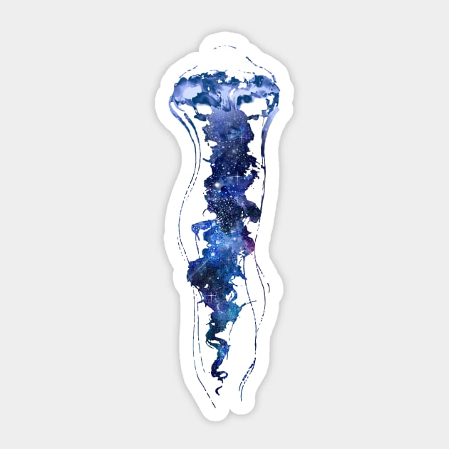 Hydro Flask stickers - ocean blue jellyfish galaxy space