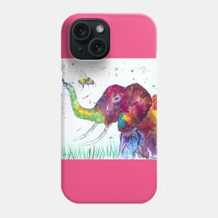 Colourful Elephant and a Bumble bee Phone Case