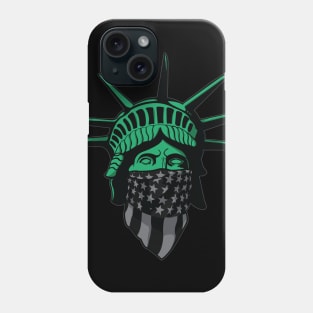 Statue of Liberty Black USA Flag Phone Case