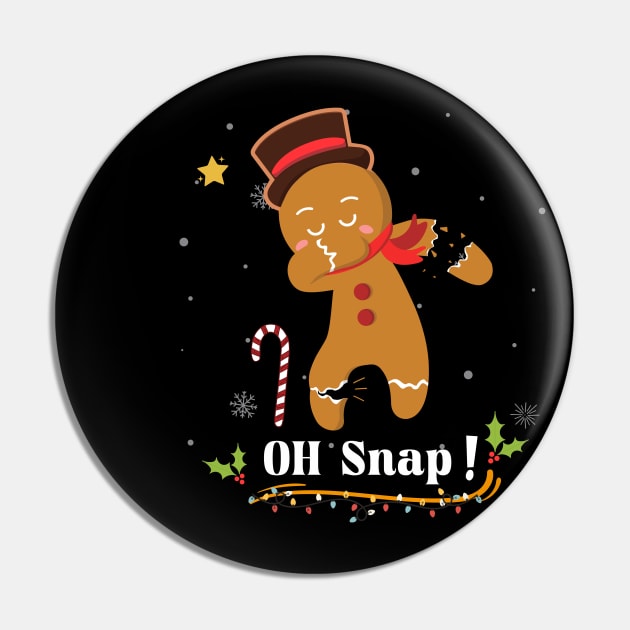 Oh snap Dabbing gingerbread Christmas Pin by CoolFuture