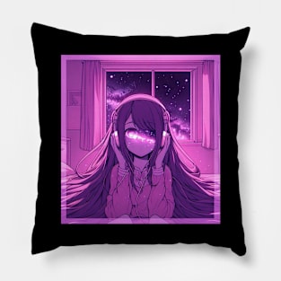 Mystery dream girl with Milky Way Pillow