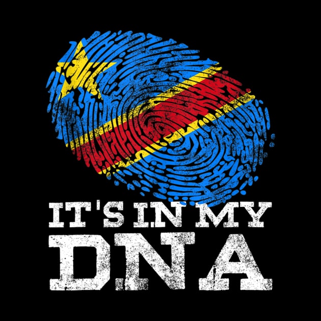 It's In My DNA Congolese Gifts African Tee DRC DR Congo Flag by Carmenshutter