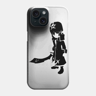 Pirate Captain minimal silhouette white Phone Case