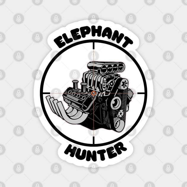 MOPAR Blown HEMI Engine Elephant Hunter Magnet by CharJens