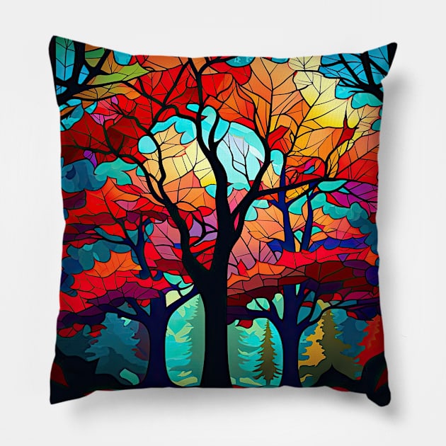 Maple Trees Pillow by BellaDatura