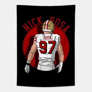 Nick Bosa Back Tapestry