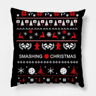 Ugly Christmas sweater pickleball Pillow