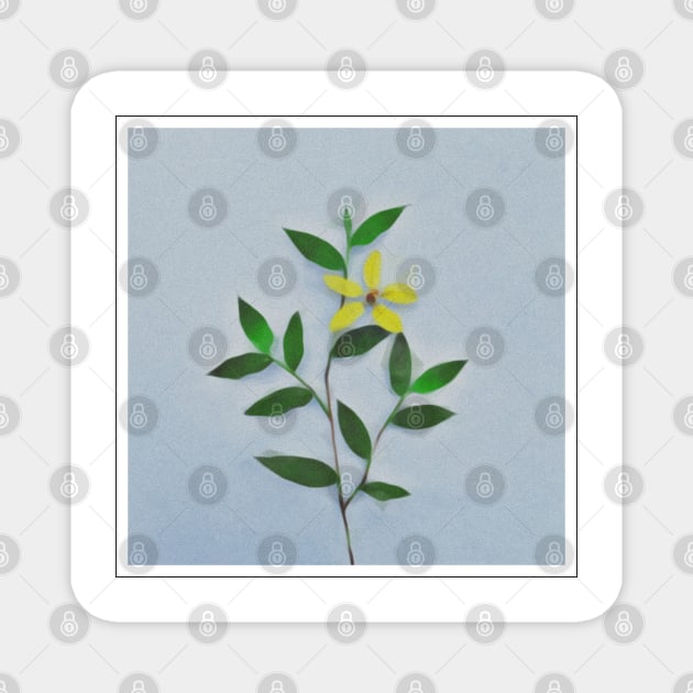 Real Floral Flower Plant 2 Magnet by Podi Shawna