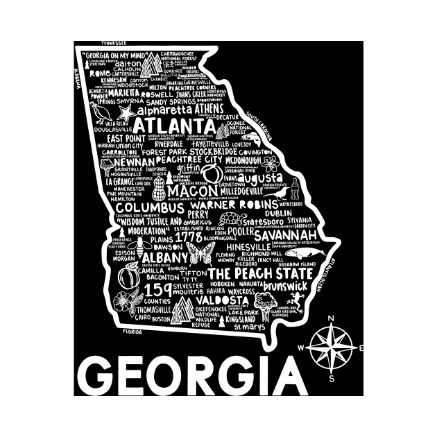 Georgia Map by fiberandgloss