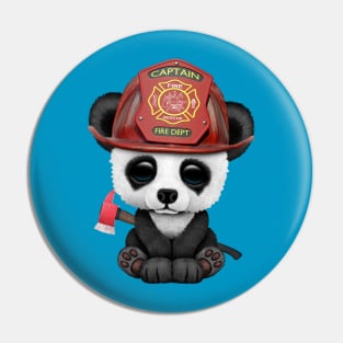 Cute Baby Panda Firefighter Pin