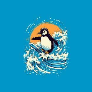 Penguin surfing T-Shirt