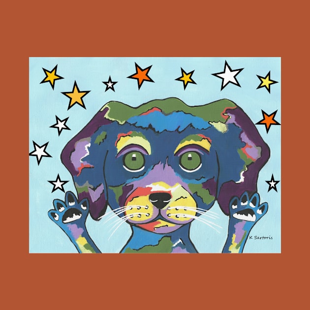 PET Store Puppy Pick Me Dog Painting - Cute Dog Art by SartorisArt1