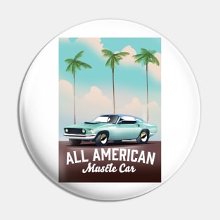 All American Muscle car Pin