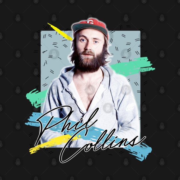 Retro 80s Phil Collins / Aesthetic Fan Art Design by DankFutura