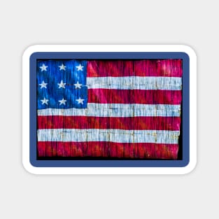 Rustic American Flag Magnet