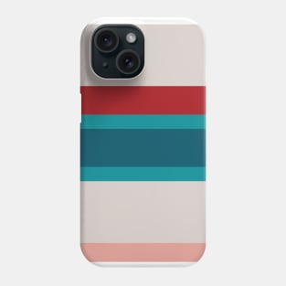 A splendid farrago of Rouge, Blush, Pastel Gray, Dark Cyan and Petrol stripes. Phone Case