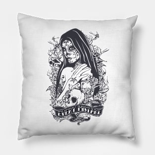 Every Mistake Tattoo Girl Pillow