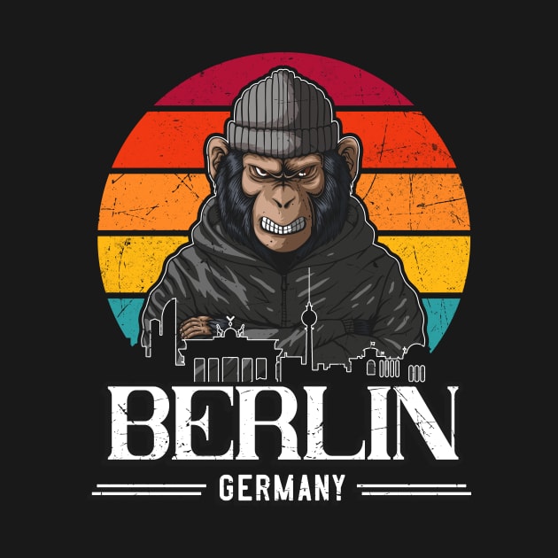 Berlin Retro Monkey Berliner by Foxxy Merch