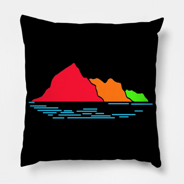 The Lake District colourful mountains with lake Pillow by ownedandloved