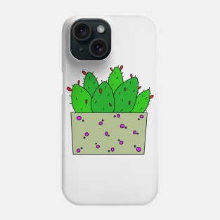 Cute Cactus Design #37: Fleshy Red Flower Cactuses Phone Case