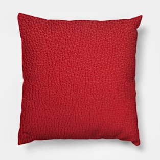 Red leather texture Pillow