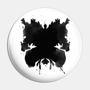 Rorschach Ink Blot Test Black Pin