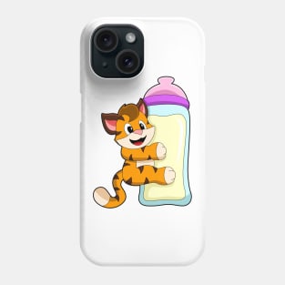 Tiger with Baby bottle of Milk Phone Case