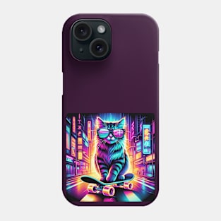 Cat On Skateboard Phone Case