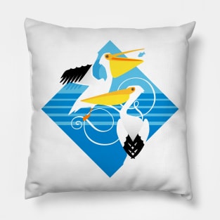 Birds - Pretty Pelicans Pillow