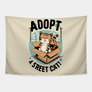 Adopt a Street Cat Tapestry