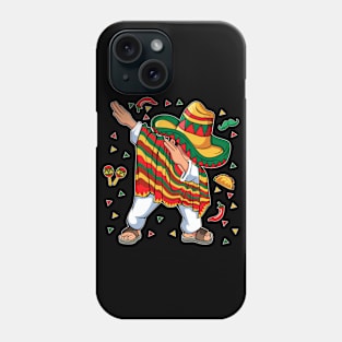 Dabbing Mexican Poncho Cinco de Mayo Sombrero Dab Men Boys Phone Case