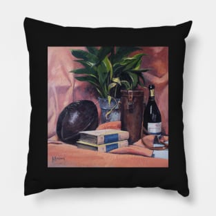 Still Life with Rugby Ball Pillow