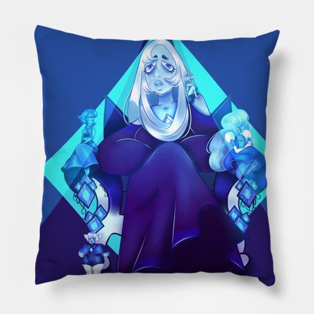 Blue Diamond and her court Pillow by Zinovia-star 