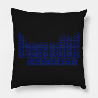 Blue Glow Periodic Table Pillow